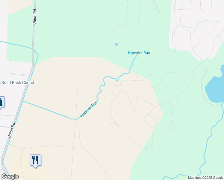 map of restaurants, bars, coffee shops, grocery stores, and more near 1259 Barton Lane in Lebanon