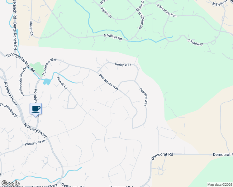 map of restaurants, bars, coffee shops, grocery stores, and more near 9734 East Villasur Court in Parker