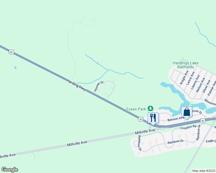 map of restaurants, bars, coffee shops, grocery stores, and more near 6077 Hoover Drive in Hamilton