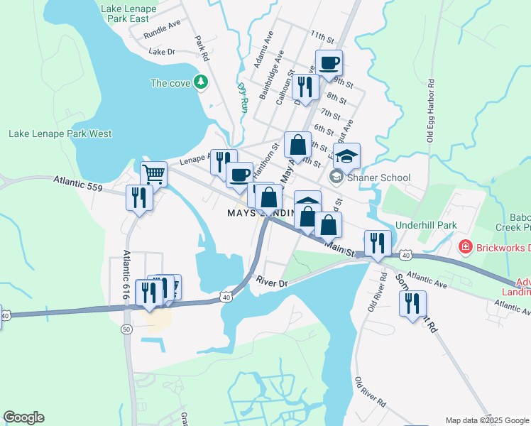 map of restaurants, bars, coffee shops, grocery stores, and more near in Hamilton