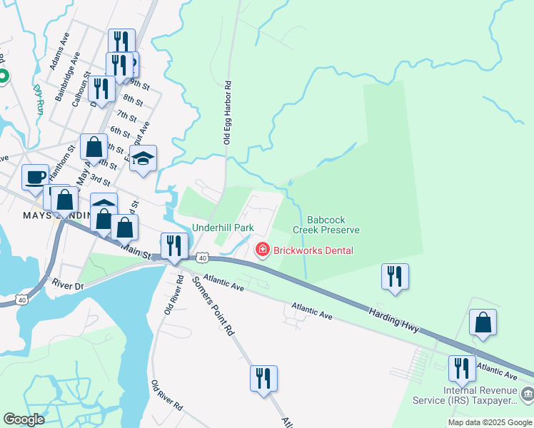 map of restaurants, bars, coffee shops, grocery stores, and more near 706 Meadowbrook Drive in Hamilton