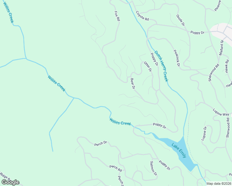 map of restaurants, bars, coffee shops, grocery stores, and more near 2484 Bear Place in Willits