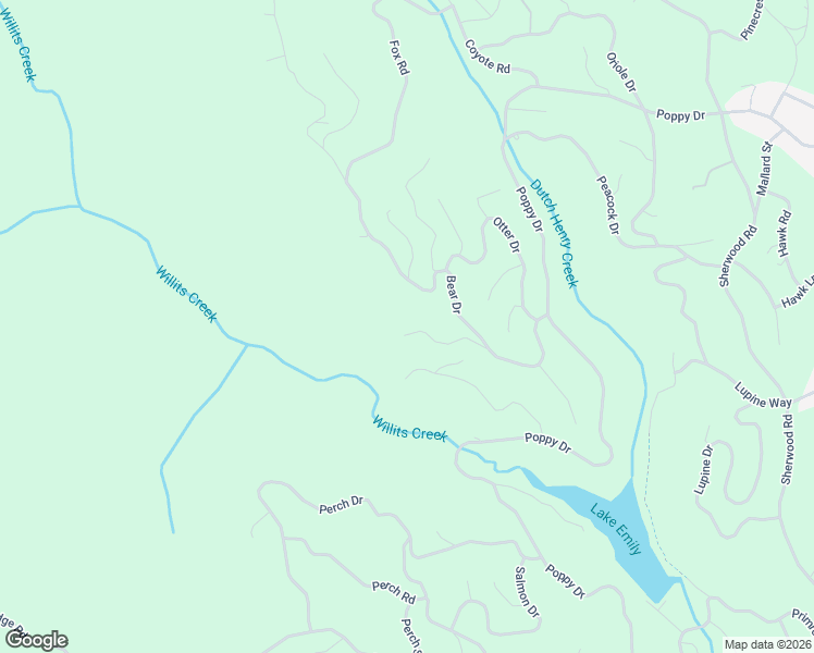 map of restaurants, bars, coffee shops, grocery stores, and more near 2484 Bear Place in Willits
