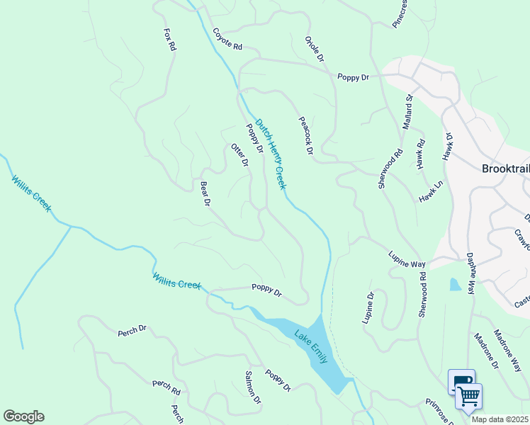 map of restaurants, bars, coffee shops, grocery stores, and more near 26580 Poppy Drive in Willits