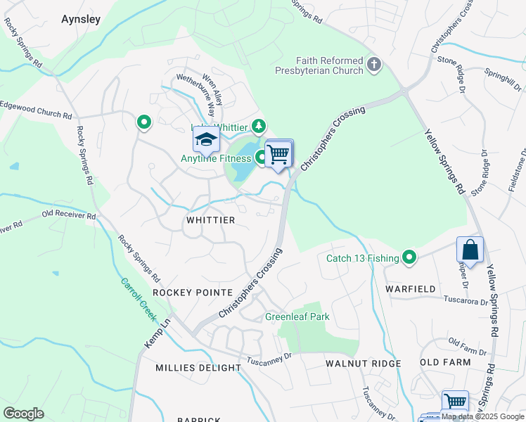 map of restaurants, bars, coffee shops, grocery stores, and more near 2406 Dominion Drive in Frederick