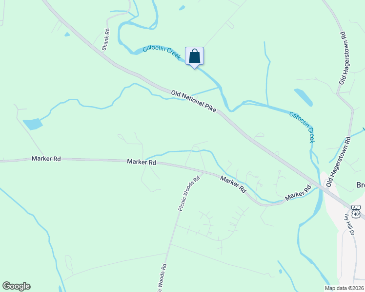 map of restaurants, bars, coffee shops, grocery stores, and more near 2730 Marker Road in Middletown