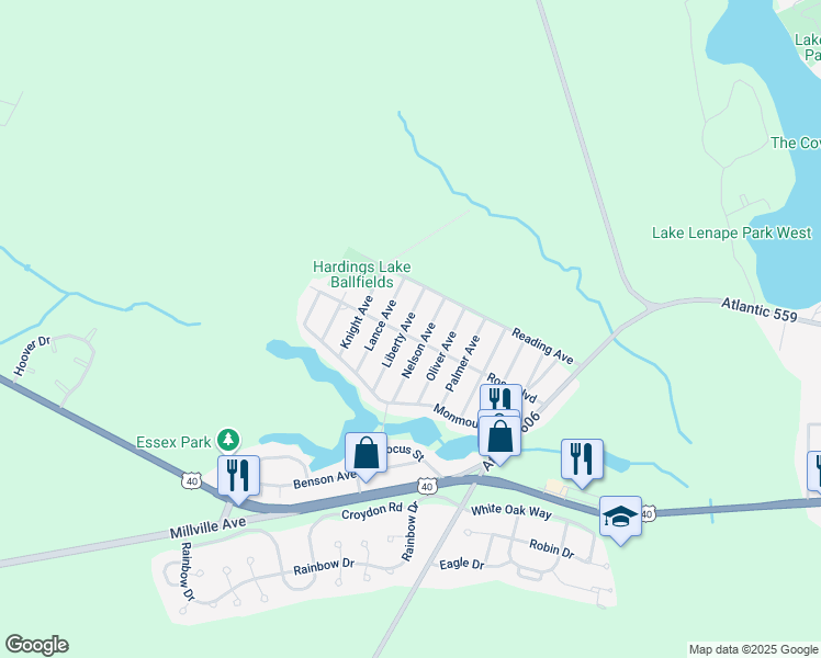 map of restaurants, bars, coffee shops, grocery stores, and more near 6212 Liberty Avenue in Hamilton