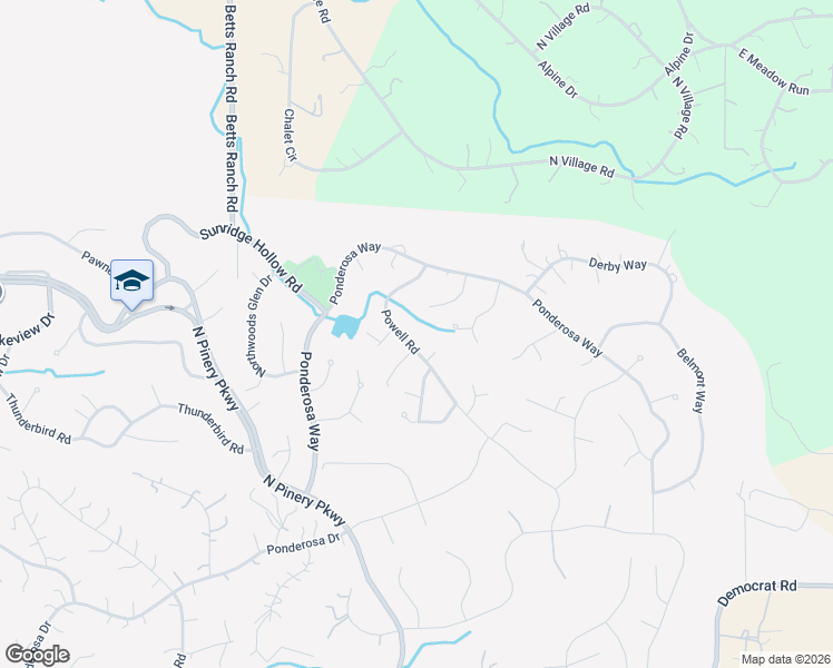 map of restaurants, bars, coffee shops, grocery stores, and more near 6224 Powell Road in Parker