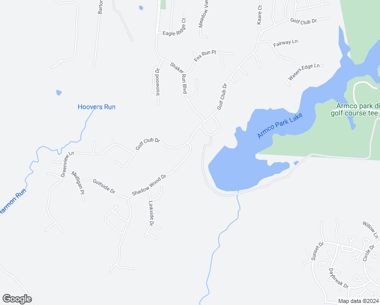 map of restaurants, bars, coffee shops, grocery stores, and more near 1300 Golf Club Drive in Lebanon