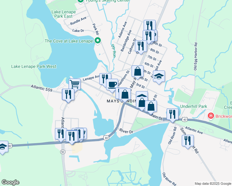 map of restaurants, bars, coffee shops, grocery stores, and more near 6015 Main Street in Hamilton
