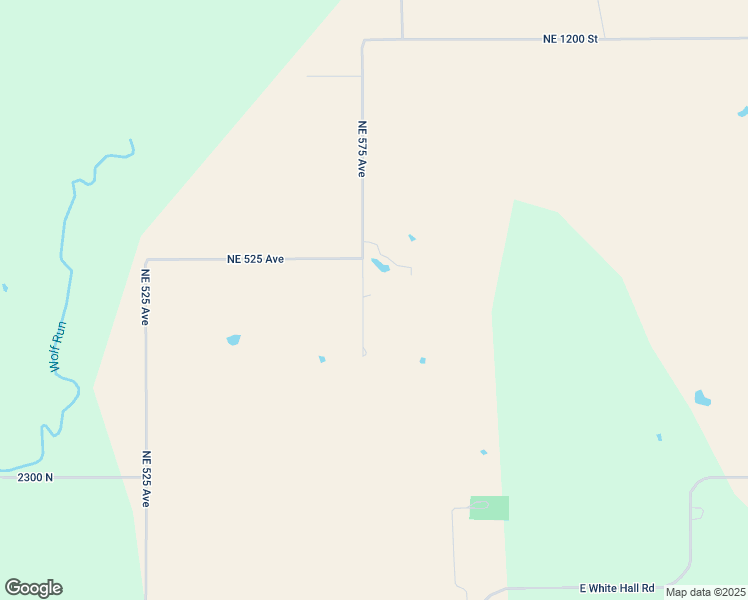 map of restaurants, bars, coffee shops, grocery stores, and more near 1139 Northeast 575 Avenue in Roodhouse