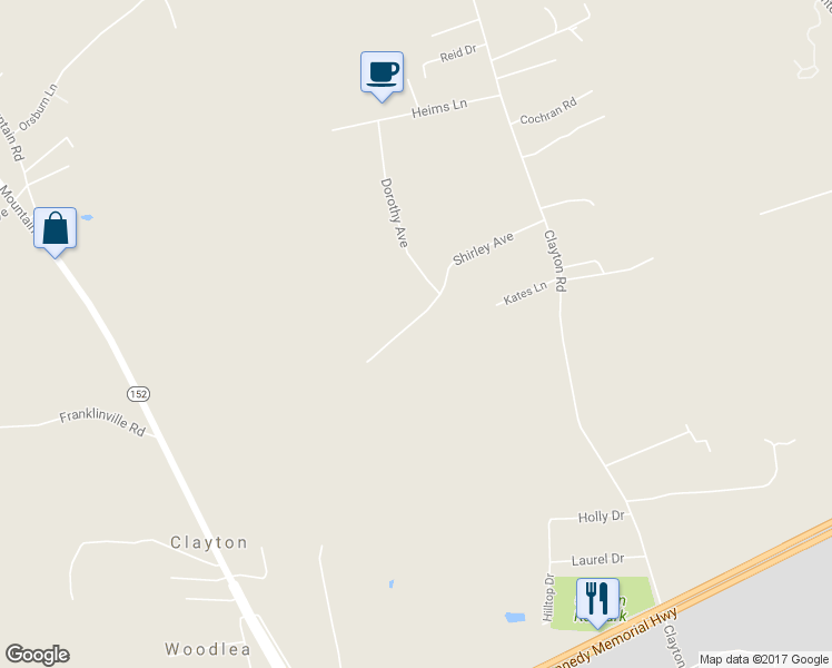 map of restaurants, bars, coffee shops, grocery stores, and more near 1807 Shirley Avenue in Harford County