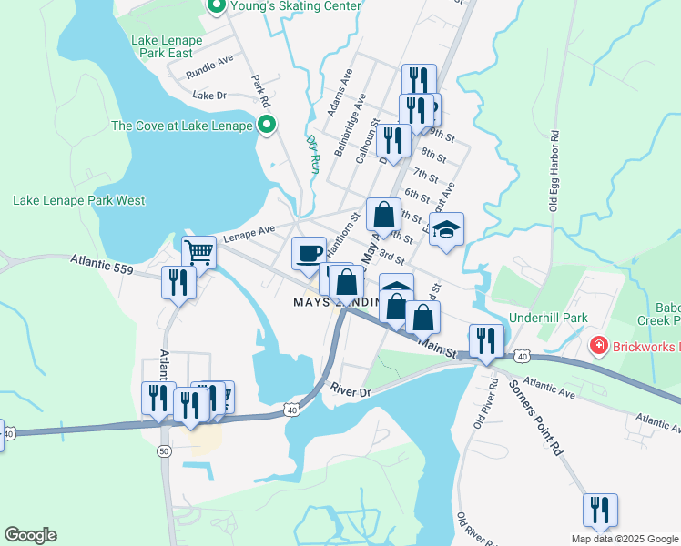 map of restaurants, bars, coffee shops, grocery stores, and more near 6015 Main Street in Hamilton