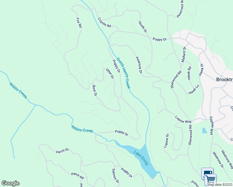 map of restaurants, bars, coffee shops, grocery stores, and more near 26580 Poppy Drive in Willits