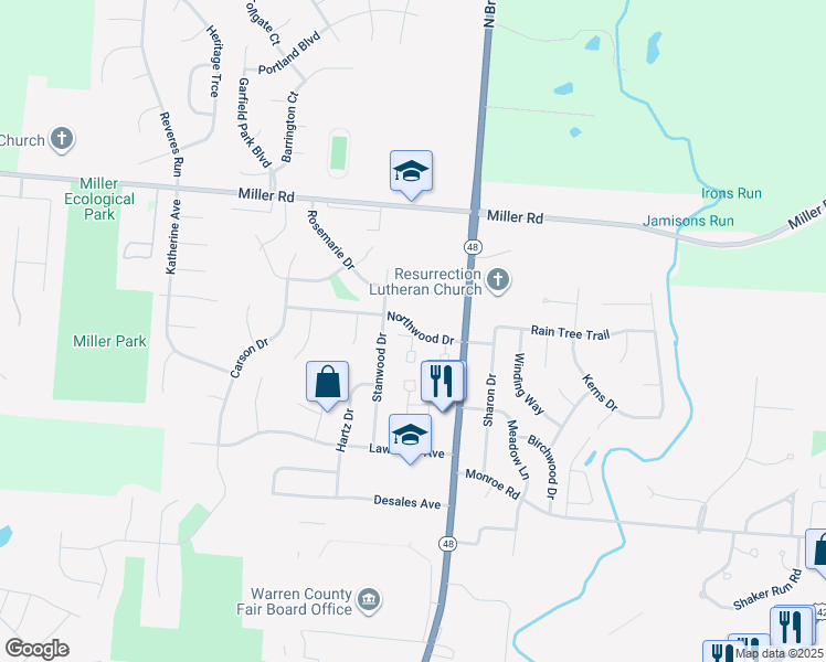 map of restaurants, bars, coffee shops, grocery stores, and more near 3 Cedar Cove in Lebanon