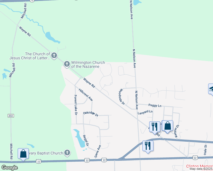 map of restaurants, bars, coffee shops, grocery stores, and more near 175 Cape May Drive in Wilmington
