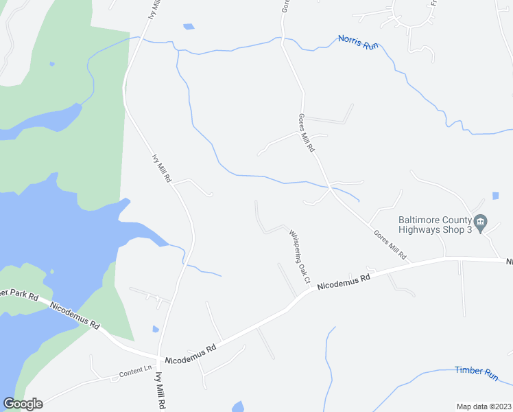 map of restaurants, bars, coffee shops, grocery stores, and more near 11908 Whispering Oak Court in Reisterstown