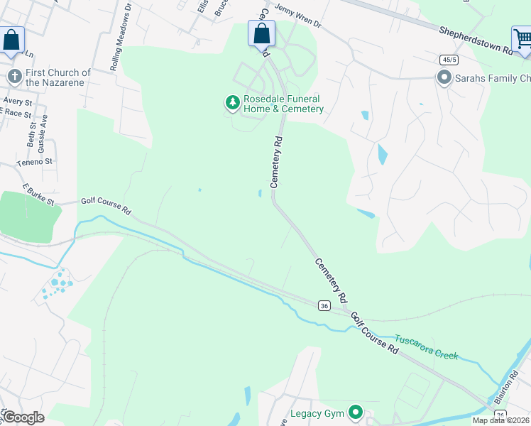 map of restaurants, bars, coffee shops, grocery stores, and more near 411 County Route 45/6 in Martinsburg