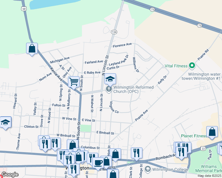 map of restaurants, bars, coffee shops, grocery stores, and more near 291 Lorish Avenue in Wilmington