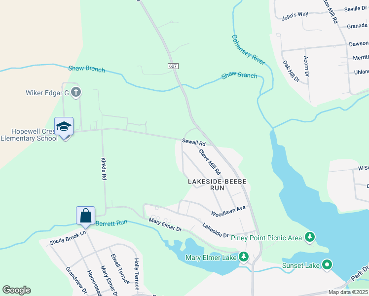 map of restaurants, bars, coffee shops, grocery stores, and more near 59 Pineview Terrace in Bridgeton