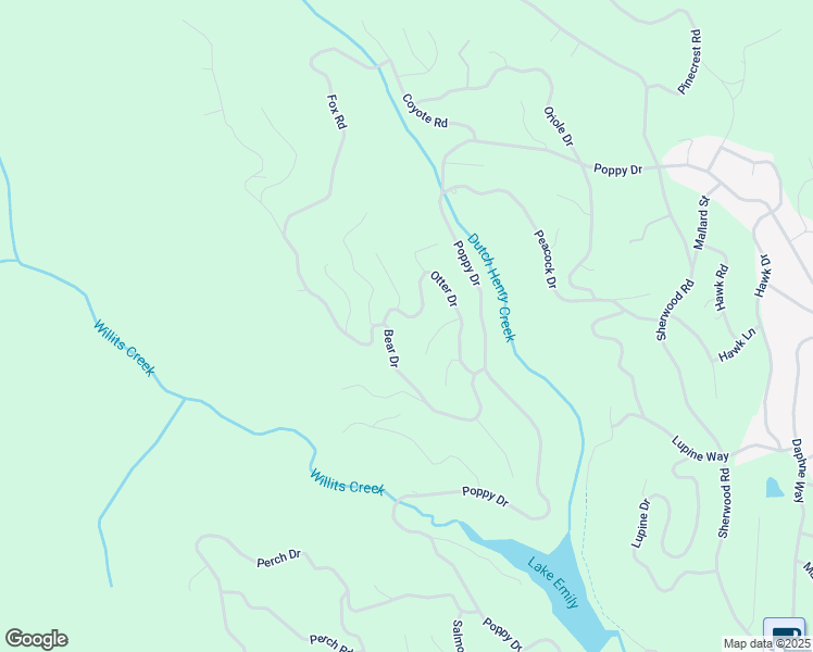 map of restaurants, bars, coffee shops, grocery stores, and more near 26288 Otter Dr in Willits
