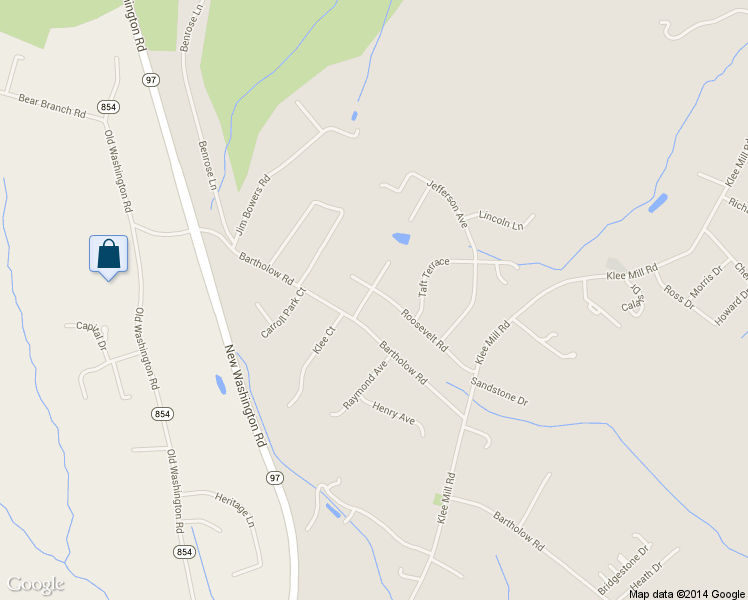 map of restaurants, bars, coffee shops, grocery stores, and more near 9 Roosevelt Road in Sykesville