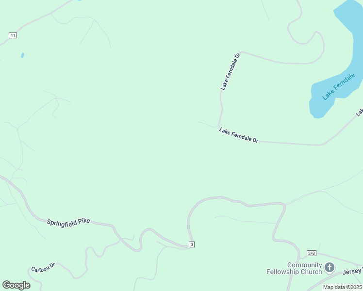 map of restaurants, bars, coffee shops, grocery stores, and more near 121 Fern Lane in Springfield