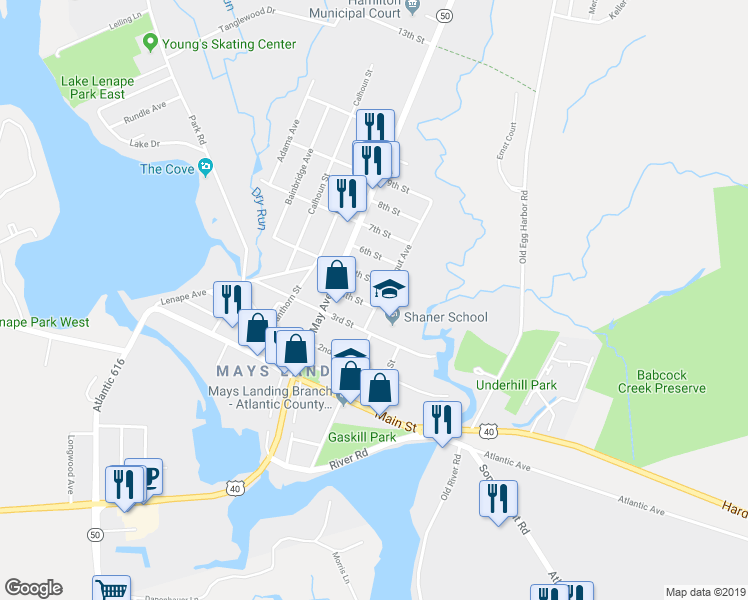 map of restaurants, bars, coffee shops, grocery stores, and more near 5903 4th Street in Hamilton