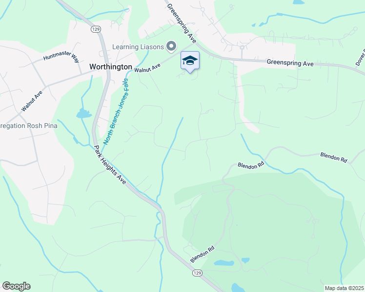 map of restaurants, bars, coffee shops, grocery stores, and more near 12116 Heneson Garth in Owings Mills