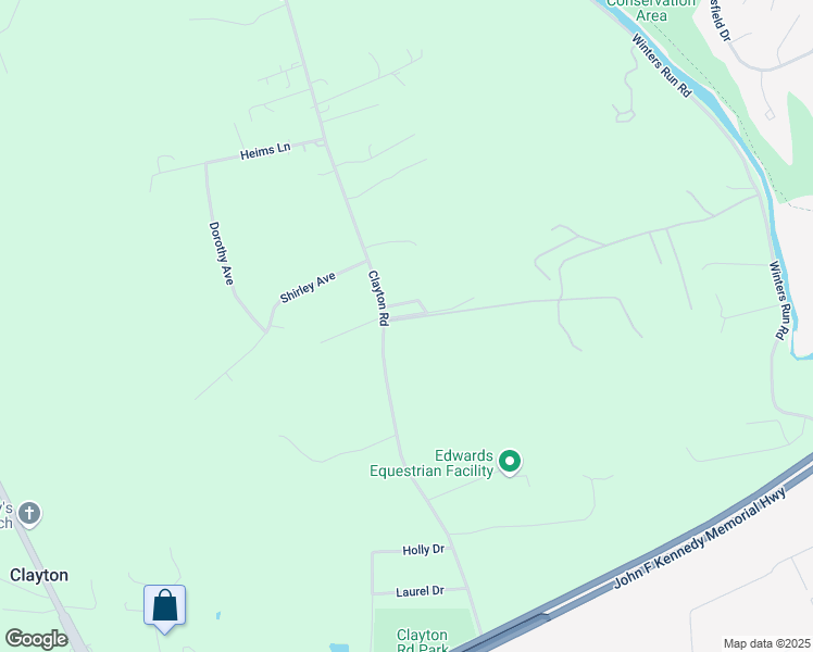 map of restaurants, bars, coffee shops, grocery stores, and more near 3519A Clayton Road in Joppatowne