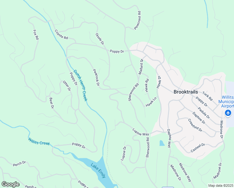 map of restaurants, bars, coffee shops, grocery stores, and more near 26111 Peacock Road in Willits