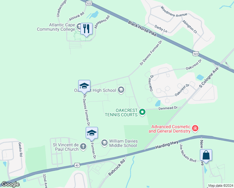 map of restaurants, bars, coffee shops, grocery stores, and more near 1824 Doctor Dennis Forman Drive in Hamilton