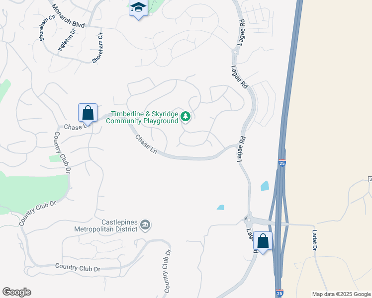 map of restaurants, bars, coffee shops, grocery stores, and more near 152 Rockingham Circle in Castle Pines