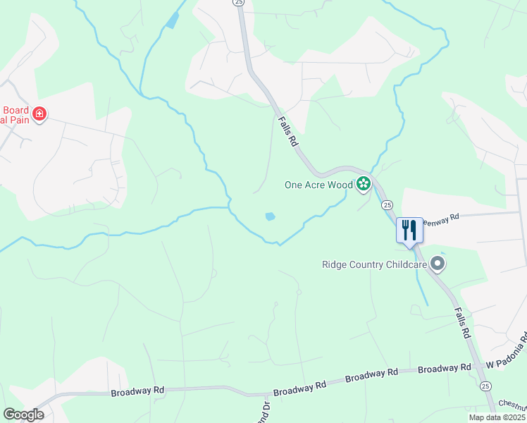 map of restaurants, bars, coffee shops, grocery stores, and more near 12170 Falls Road in Cockeysville