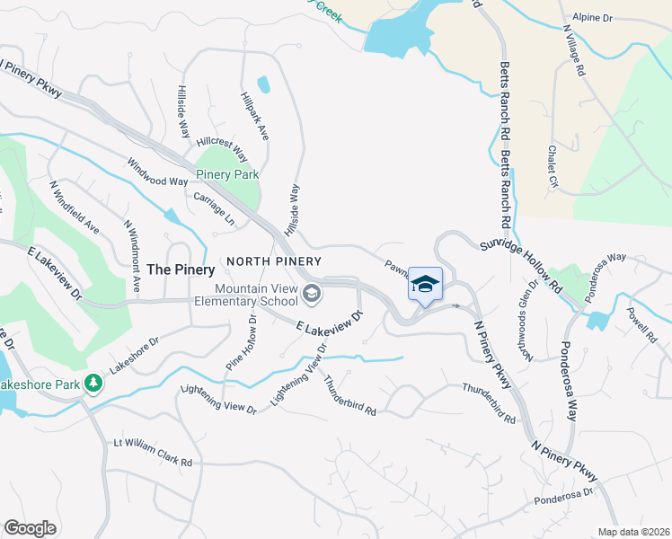 map of restaurants, bars, coffee shops, grocery stores, and more near 8546 Pawnee Road in Parker