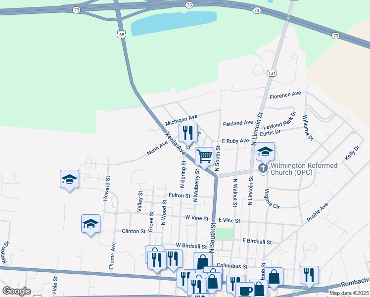 map of restaurants, bars, coffee shops, grocery stores, and more near 176 A Street in Wilmington
