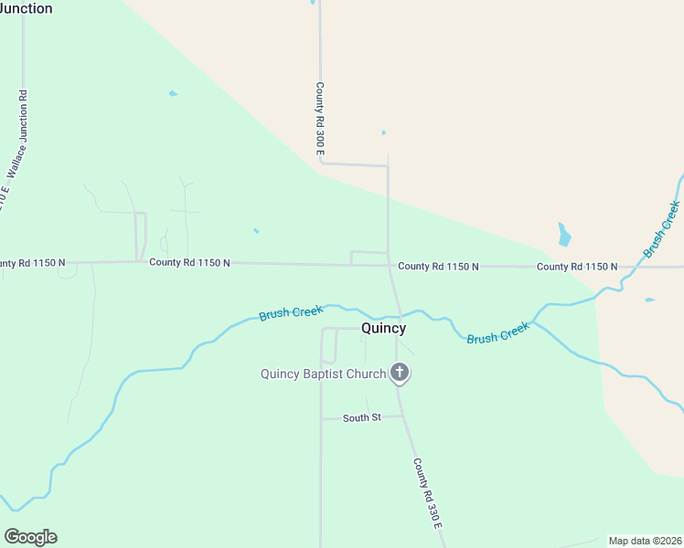 map of restaurants, bars, coffee shops, grocery stores, and more near 3186 County Road 1150 N in Quincy