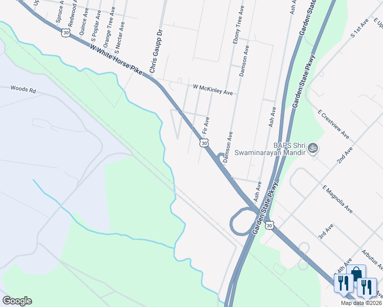 map of restaurants, bars, coffee shops, grocery stores, and more near 509 South Genista Avenue in Absecon