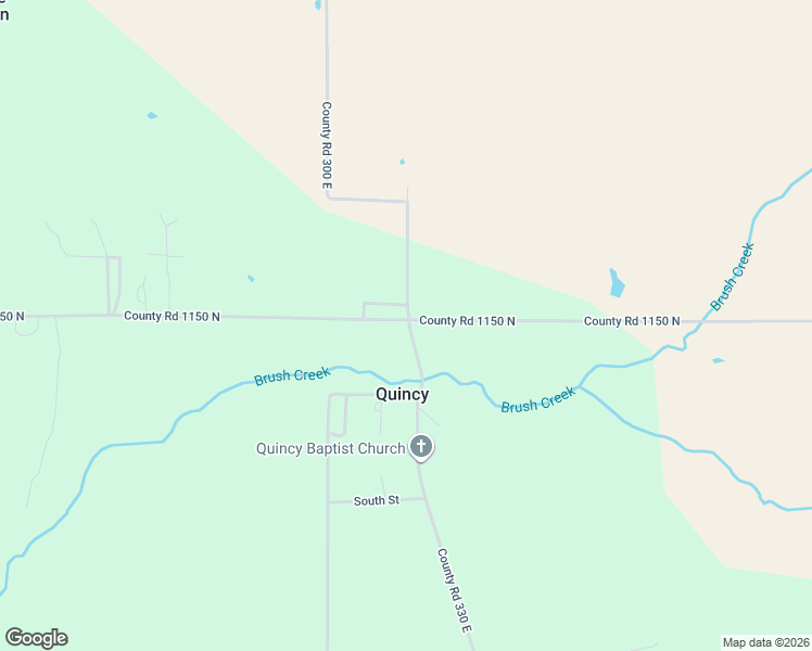 map of restaurants, bars, coffee shops, grocery stores, and more near 3186 County Road 1150 North in Quincy