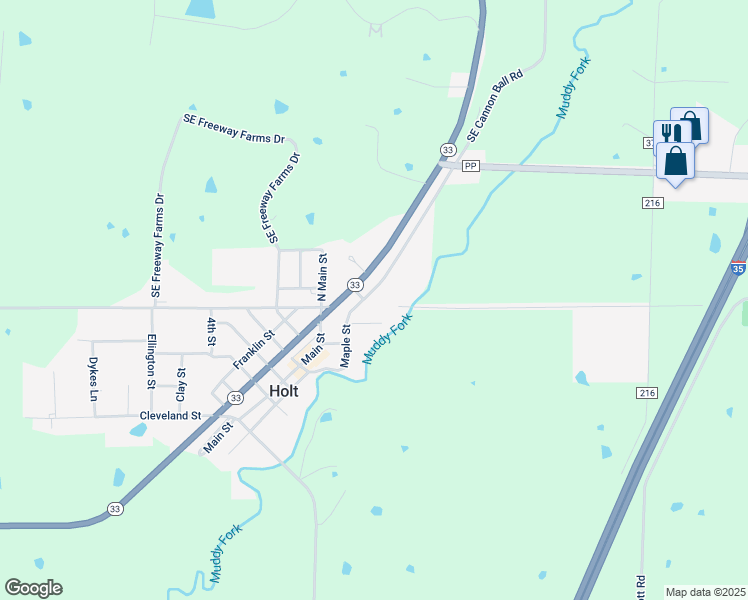map of restaurants, bars, coffee shops, grocery stores, and more near 160 Southeast Cannon Ball Road in Holt