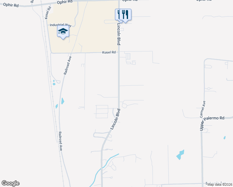 map of restaurants, bars, coffee shops, grocery stores, and more near 6326 Lincoln Boulevard in Oroville