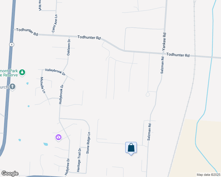 map of restaurants, bars, coffee shops, grocery stores, and more near 3767 Amity Lane in Middletown