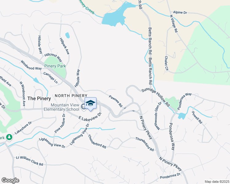 map of restaurants, bars, coffee shops, grocery stores, and more near 8726 Cherokee Court in Parker