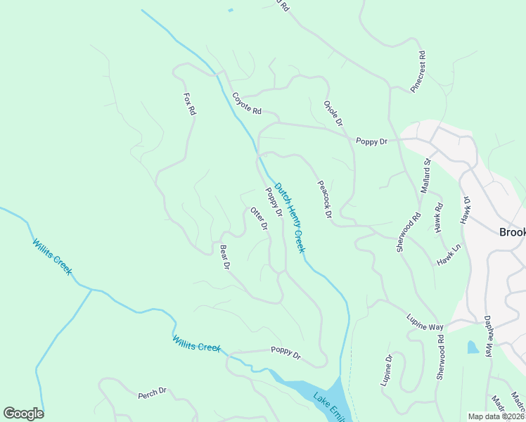 map of restaurants, bars, coffee shops, grocery stores, and more near 26125 Otter Drive in Willits