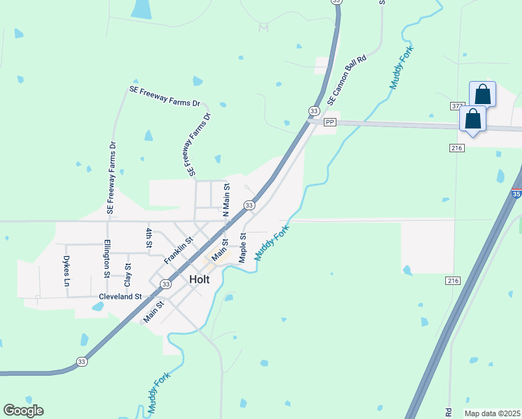 map of restaurants, bars, coffee shops, grocery stores, and more near 160 Southeast Cannon Ball Road in Holt