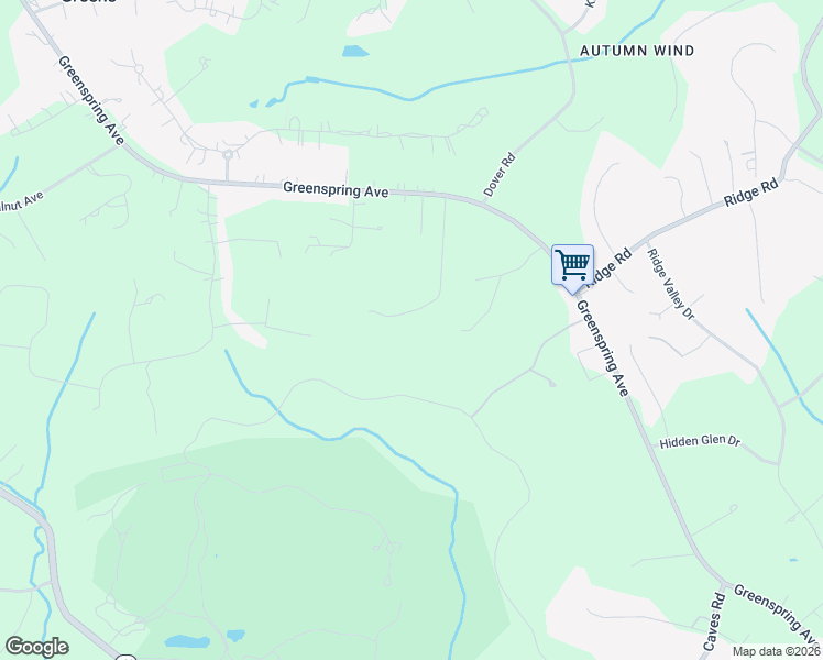 map of restaurants, bars, coffee shops, grocery stores, and more near 2407 Greenspring Avenue in Owings Mills