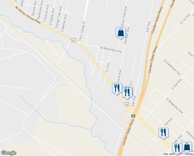 map of restaurants, bars, coffee shops, grocery stores, and more near 509 South Genista Avenue in Absecon