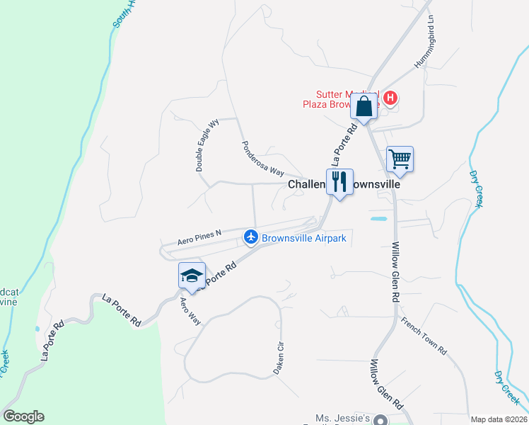 map of restaurants, bars, coffee shops, grocery stores, and more near 17091 Bryan Allen Way in Challenge-Brownsville