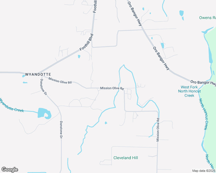 map of restaurants, bars, coffee shops, grocery stores, and more near 0 Mission Olive Road in Oroville