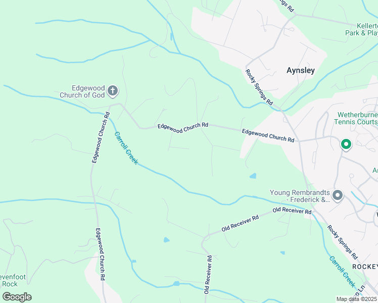 map of restaurants, bars, coffee shops, grocery stores, and more near 8315B Edgewood Church Road in Frederick
